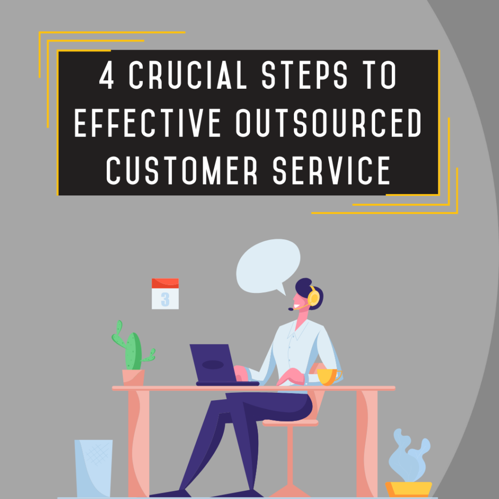 Outsourced customer service man answering call